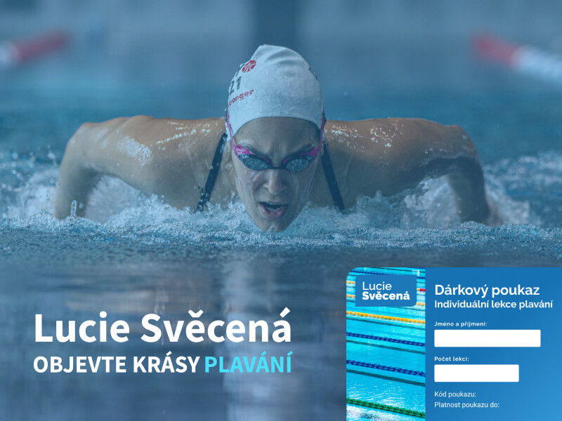 Webové stránky české rekordmanky v plavání